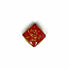 Red Color Square Fancy Buttons Set Of 10